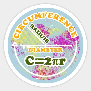 Circumference Pi Mathematics Formula Sticker